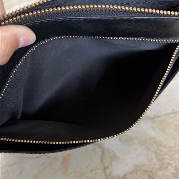 Fossil Fiona Vegan Leather Printed Large Crossbody Bag - Black/White - Picture 13 of 16